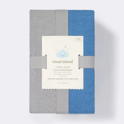 Fitted Jersey Crib Sheet - Cloud Island™ Gray & Blue 2pk Fitted Jersey Crib Sheet - Cloud Island™ Gray & Blue 2pk -Cheap Cloud Island Store GUEST 08733c6f 8e65 45c6 907e d04e9c462222