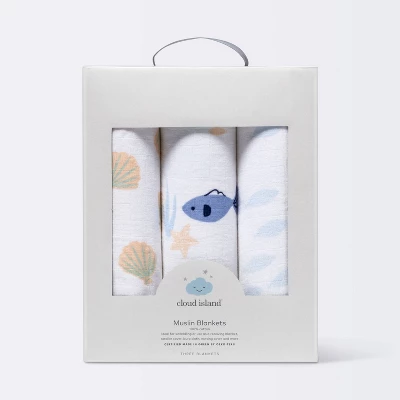 Muslin Swaddle Blankets 3pk - Cloud Island™ Fish Muslin Swaddle Blankets 3pk - Cloud Island™ Fish -Cheap Cloud Island Store GUEST 0ad9a8e6 766a 4592 9013 fb683dab132a