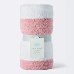 Chenille Stripe Baby Blanket - Dark Pink And White Stripe - Cloud Island™ -Cheap Cloud Island Store GUEST 1eac8331 cb46 469a af1b 7997a0ff89ee