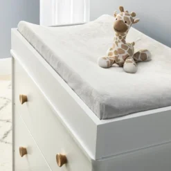 Velvet Spandex Changing Pad Cover - Light Gray - Cloud Island™