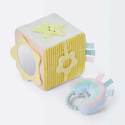 Celestial Interactive Plush Cube with Rainbow Rattle Baby Toy - 2pc - Cloud Island™ Celestial Interactive Plush Cube With Rainbow Rattle Baby Toy - 2pc - Cloud Island™ -Cheap Cloud Island Store GUEST 236b0acc 5f03 46c6 b118 e79f371bc304