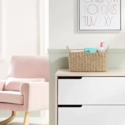 Woven Diaper Caddy With Dividers - Cloud Island™ Natural Woven