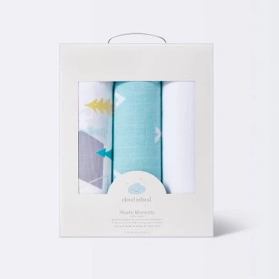 Muslin Swaddle Blankets Adventure Awaits 3pk - Cloud Island™ Light Blue Muslin Swaddle Blankets Adventure Awaits 3pk - Cloud Island™ Light Blue -Cheap Cloud Island Store GUEST 34ef9cb0 c162 4737 b1c7 c8fd0aebe640
