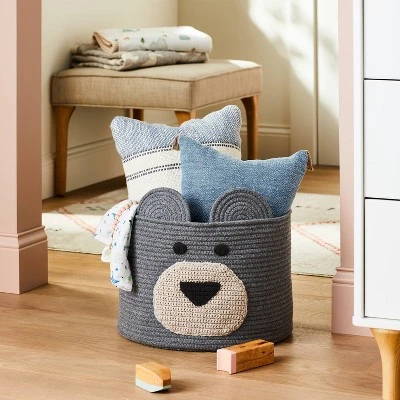 Decorative Basket - Cloud Island™ XL Coiled Bear Face Gray Decorative Basket - Cloud Island™ XL Coiled Bear Face Gray -Cheap Cloud Island Store GUEST 43691f8b 9dd5 4014 86fd ad39d59972c2
