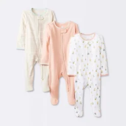 Baby Girls' 3pk Tight Fit Zip-Up Sleep N' Play - Cloud Island™ -Cheap Cloud Island Store GUEST 4e004300 8d9d 4aa4 b06b 9a01dc986e2b