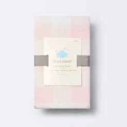 Polyester Rayon Fitted Crib Sheet - Pink Gingham - Cloud Island™ -Cheap Cloud Island Store GUEST 5fa8b934 f738 47e6 abf2 46aade40b7d0