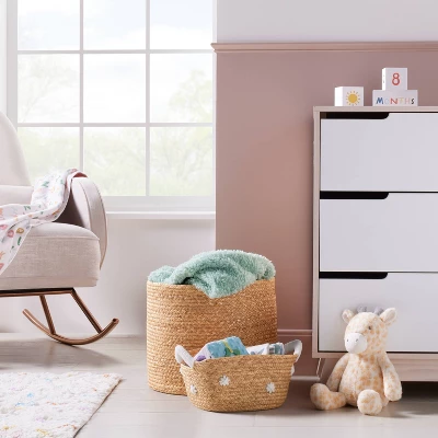 Braided Water Hyacinth Storage Basket with Fabric Tie Closure - XL - Cloud Island™ Braided Water Hyacinth Storage Basket With Fabric Tie Closure - XL - Cloud Island™ -Cheap Cloud Island Store GUEST 650eb012 1aeb 4075 abdd f5ff62e2d5d7 1