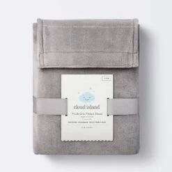 Plush Polyester Spandex Fitted Crib Sheet - Solid Gray - Cloud Island™ -Cheap Cloud Island Store GUEST 66f72d53 97b8 4ef0 a7ab 2d89750198d3
