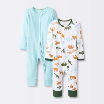 Baby Boys' 2pk Safari Animals Zip Romper - Cloud Island™ Baby Boys' 2pk Safari Animals Zip Romper - Cloud Island™ -Cheap Cloud Island Store GUEST 6a050ea2 182d 407e b259 1392e197dbb6