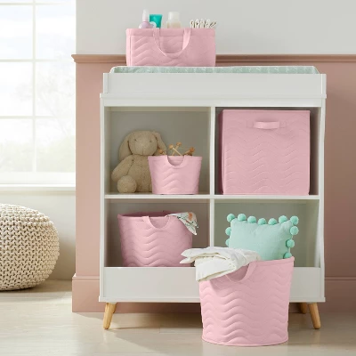 Quilted Fabric Small Round Storage Basket - Light Pink - Cloud Island™ Quilted Fabric Small Round Storage Basket - Light Pink - Cloud Island™ -Cheap Cloud Island Store GUEST 828cc064 dfc9 47e4 8887 5a2dc35743ef 1