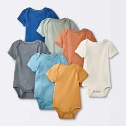 Baby 7pk Short Sleeve Bodysuit - Cloud Island™ Orange -Cheap Cloud Island Store GUEST 8e7dcfba fc0d 4fdf 944f 676de88c2f1b