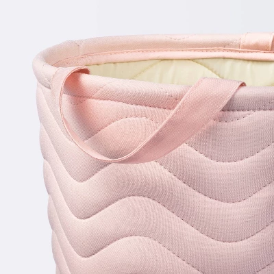 Quilted Fabric Medium Round Storage Basket - Light Pink - Cloud Island™ Quilted Fabric Medium Round Storage Basket - Light Pink - Cloud Island™ -Cheap Cloud Island Store GUEST 972efeb2 6eed 4fdb 85cf 9ea3c06068f9