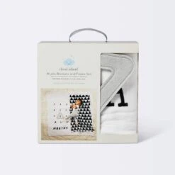 Muslin Blankets With Felt Frame Triangle - Cloud Island™ White/Black -Cheap Cloud Island Store GUEST a698c80c 138e 4663 a0e2 5773a1fd7342