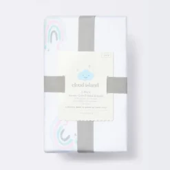 Fitted Jersey Crib Sheet Love To Dream - Rainbows/White - 2pk - Cloud Island™ -Cheap Cloud Island Store GUEST ad54df26 b06f 422d bd80 725c7fd189f1