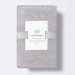 Polyester Rayon Fitted Crib Sheet - Solid Gray - Cloud Island™ -Cheap Cloud Island Store GUEST b5cc95ad 4e8b 4b2e 84c0 7c6333c470a8