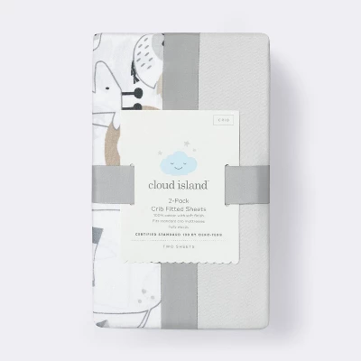 Crib Fitted Sheets Animals and Gray Solid - Cloud Island™ - 2pk Crib Fitted Sheets Animals And Gray Solid - Cloud Island™ - 2pk -Cheap Cloud Island Store GUEST c6ab17bb 3c5c 4d1e a251 41ec1ce18e44