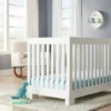 Polyester Rayon Fitted Crib Sheet - Solid Blue - Cloud Island™