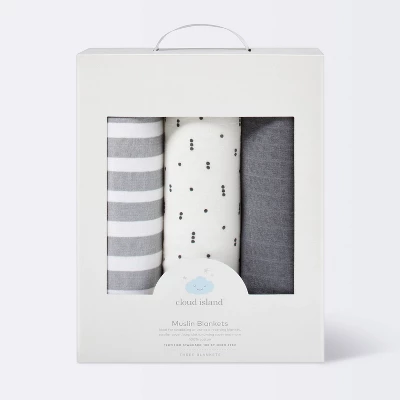 Muslin Swaddle Blanket Boutique 3pk - Cloud Island™ Muslin Swaddle Blanket Boutique 3pk - Cloud Island™ -Cheap Cloud Island Store GUEST d1e2b5de 2b20 4e56 98ff 9a7d14badebe