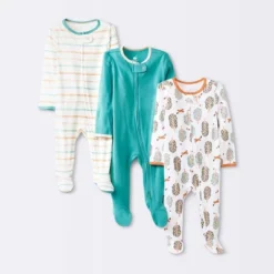 Baby 3pk Orchard Zip-Up Sleep N' Play - Cloud Island™ Off-White -Cheap Cloud Island Store GUEST e9088444 8fb9 480d bc0f 5389caf4628a